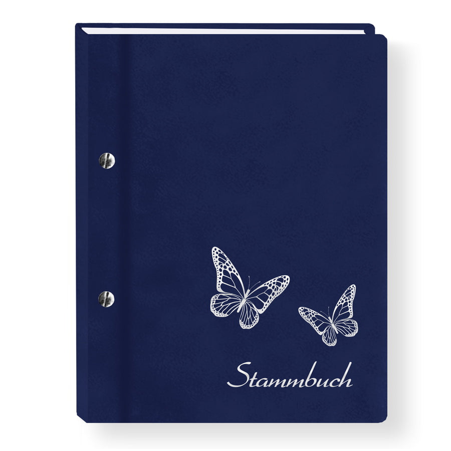 Stammbuch Butterfly blau A5