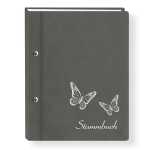 Stammbuch Butterfly grau A5