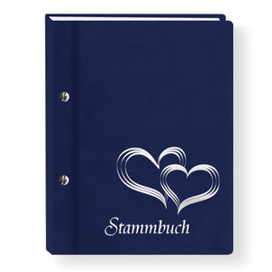 Stammbuch Glamour blau A5