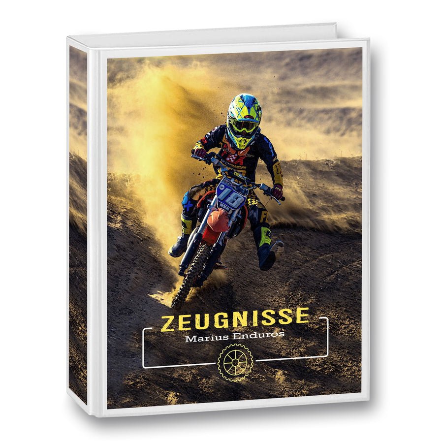 Zeugnismappe Motocross Race