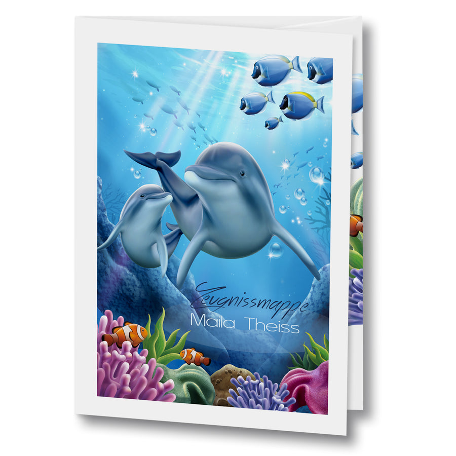 Zeugnis- & Unterschriftenmappe Delfin Family