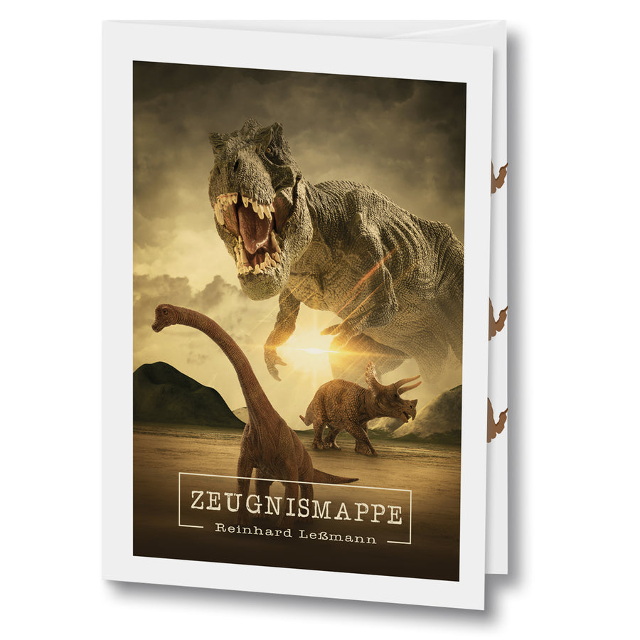 Zeugnis- & Unterschriftsmappe Dinosaurus