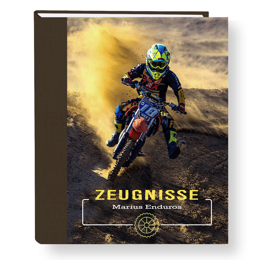 Zeugnismappe Motocross Race