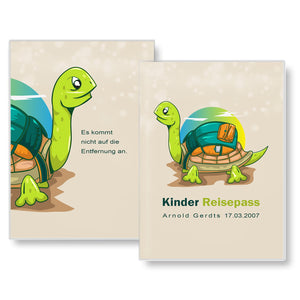 Kinder Reisepass Hülle Traveling Turtle