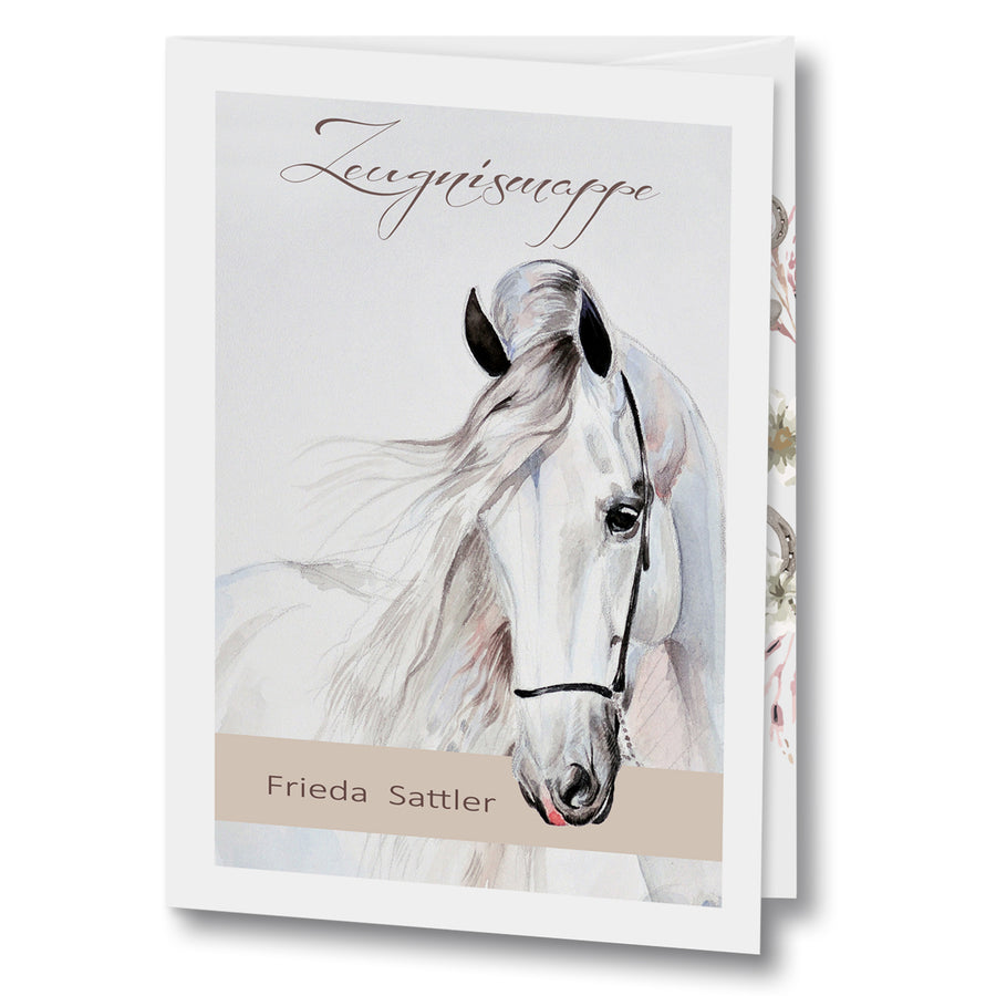 Zeugnis- & Unterschriftsmappe White Horse